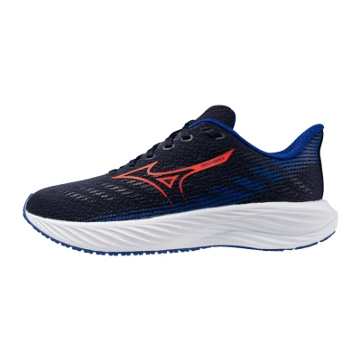 Image of Mizuno ENERZY RIDER JR Running Shoes Peacoat/MIZIgnitionRed/RefBluC Junior Size 5.5