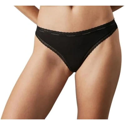 Image of Calvin Klein Underwear Thong Thong, Women&#039;s, Size: XL, Black