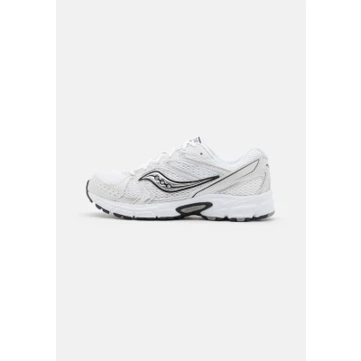 Image of Saucony RIDE Millennium Unisex Trainers, Size: 3.5, White/silver Imitation leather/ textile