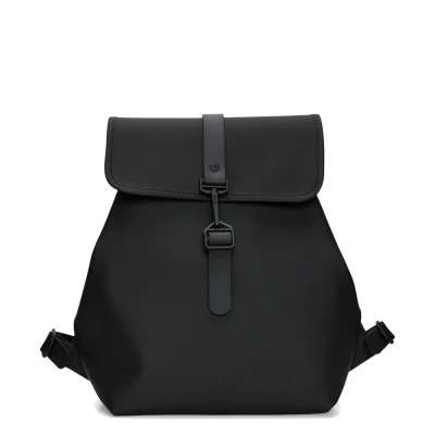 Image of Rains Bucket Backpack Unisex Rucksack, Size: One Size, Black