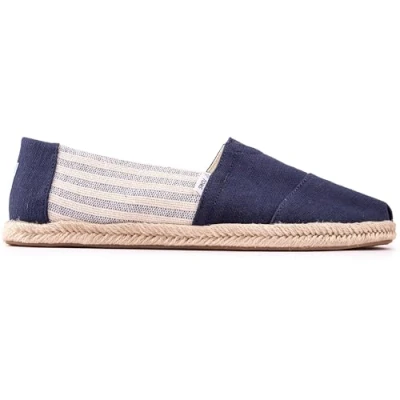 Image of TOMS Alpargata Espadrilles, Men&#039;s, Size: 7.5, Navy Cotton