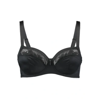 Image of Fantasie Women&#039;s Illusion Underwire Side Support Full Coverage Bra, Black, 34E
