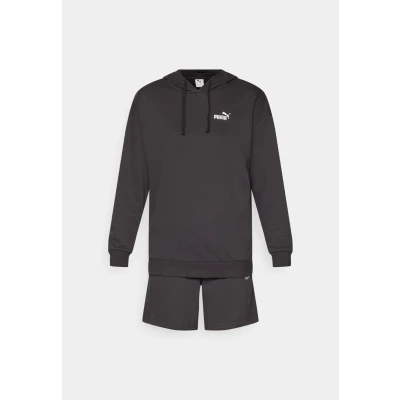 Image of Puma Short Hooded Relaxed SUIT SET Tracksuit, Women&#039;s, Size: Medium, Black
