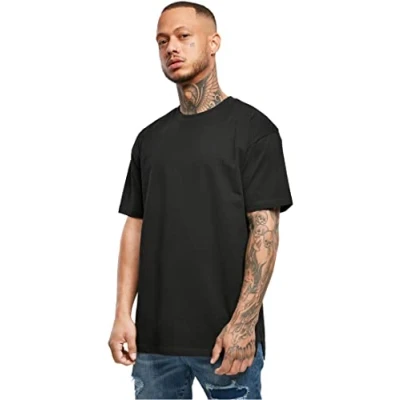 Image of Urban Classics Triangle Basic Tshirt, Men&#039;s, Size: XXL, Black