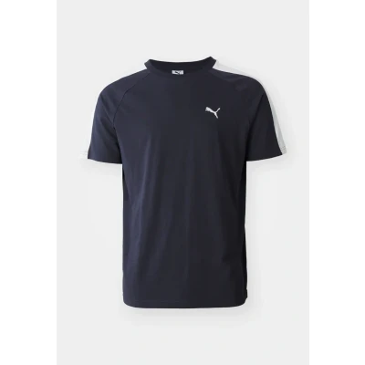 Image of Puma TEE Print Tshirt, Men&#039;s, Size: Small, New navy