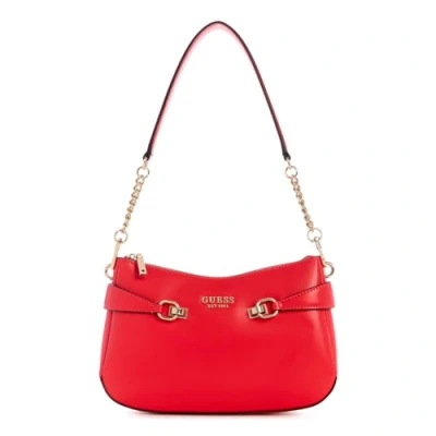 Image of GUESS Lorelei Top Zip Shoulder Bag, Coral RED
