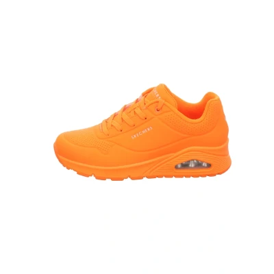 Image of Skechers Women&#039;s Uno Night Shades Sneaker, Orange, 5 UK