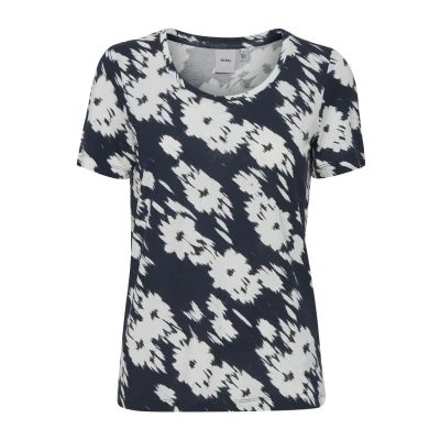 Image of ICHI Ihlisa print Tshirt, Women&#039;s, Size: Small, Total eclipse flower