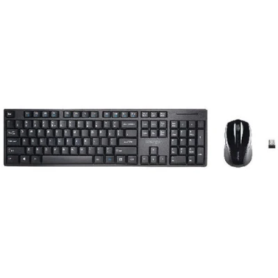 Image of Kensington Pro Fit Low Profile Wireless Keyboard and Mouse Set Desktop, Multimedia Keys, Ambidextrous, Home Office QWERTY, (K75230UK), Black