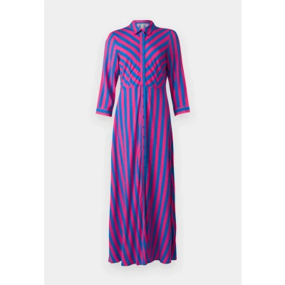 Image of YAS Yassavanna LONG Shirt Dress dress, Women&#039;s, Size: 6, Fuchsia fedora