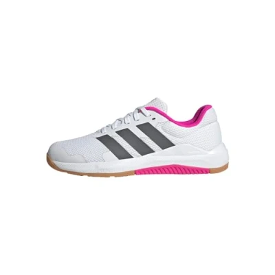 Image of adidas Women&#039;s dropset Base 9 Shoes, Ftwr White/Grey Five/Shock Pink, UK, White Grey Five Shock UK