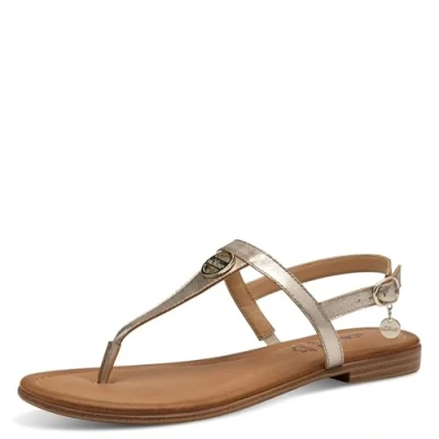 Image of s.Oliver Tbar sandals, Women&#039;s, Size: 390, Platinum shoes