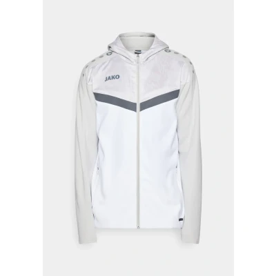 Image of JAKO Kapuzenjacke Iconic Training jacket, Men&#039;s, Size: Small, Weiß/soft grey/anthra light