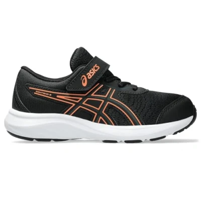 Image of Asics Gelcontend 9 Unisex Road running shoes for kids, Size: K10, Black/saxon green Textile/synthetics