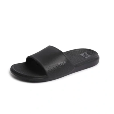 Image of Reef Pool slides, Men&#039;s, Size: 10, Black Synthetics
