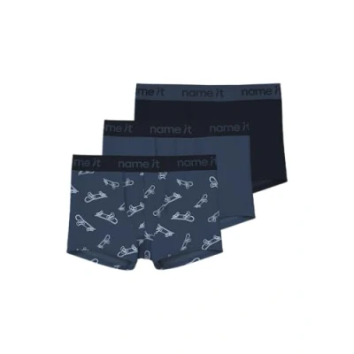 Image of Name it Nkmboxer 3 PACK Pants for kids, Size: 13 14y, Titan/black