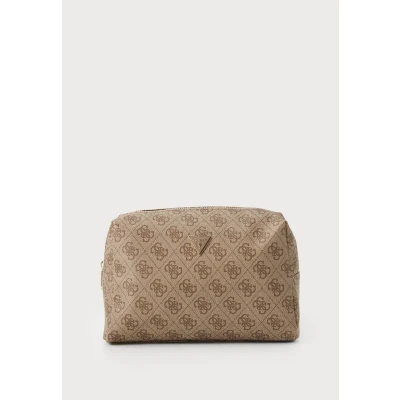 Image of Guess Zamira Large TOP ZIP Wash bag, Women&#039;s, Size: One Size, Latte