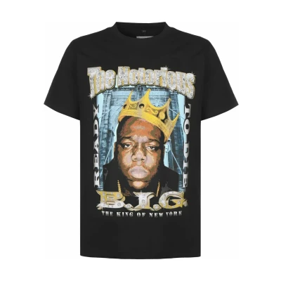 Image of Upscale by Mister Tee Biggie Crown Print Tshirt, Men&#039;s, Size: Small, Black