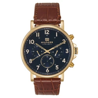 Image of Tommy Hilfiger Daniel Watch, Men&#039;s, Size: One Size, Braun