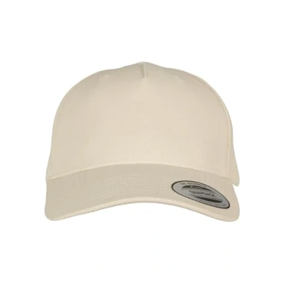 Image of Flexfit YP Classics 5PANEL Curved Visor Snapback Cap, Size: One Size, Stone