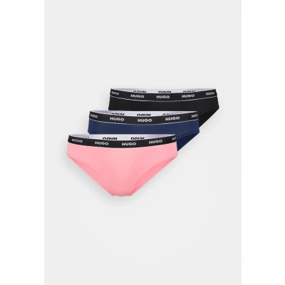 Image of HUGO Brief 3 PACK Briefs pink/bluegrey/black, Women&#039;s, Size: XS, Pink/blue/grey/black