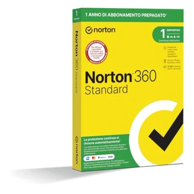 Image of Norton 360 Standard 2024 Anti Virus for 1 Device, Year Auto Renewal License, PC, Mac, Tablets and Smartphones