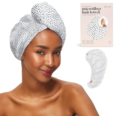 Image of Kitsch Microfiber Hair Towel (Various Colours) Micro Dot