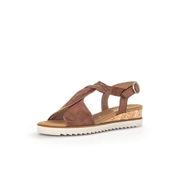 Image of Gabor Comfort Wedge sandals, Women&#039;s, Size: 7, Camel Leather