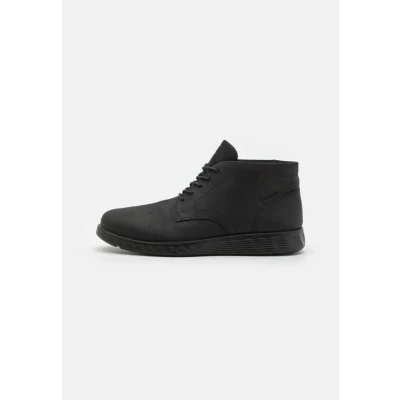 Image of ECCO LITE Hybrid MID CUT Casual laceups, Men&#039;s, Size: 7.5, Black Nubuck