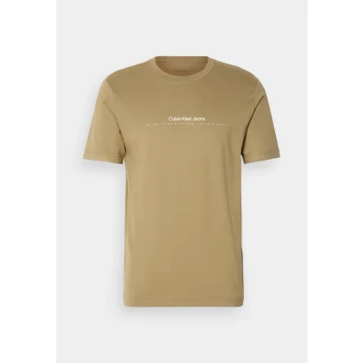 Image of Calvin Klein Jeans Minimal LOGO TEE Basic Tshirt, Men&#039;s, Size: XS, Gothic olive
