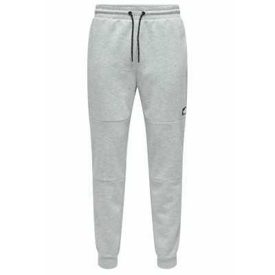 Image of Only &amp; Sons Men&#039;s Onsliam Reg Pants Tracksuit Joggers, Light Grey Mix, S