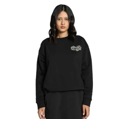 Image of Puma Class ACT CREW Sweatshirt, Women&#039;s, Size: Medium, Black