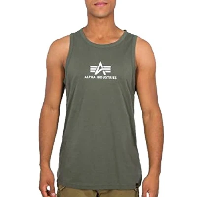 Image of Alpha Industries Top, Men&#039;s, Size: Medium, Dark olive