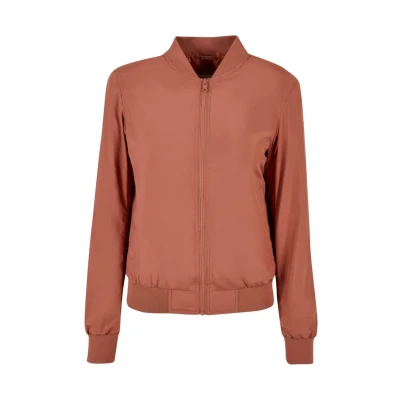Image of Urban Classics Bomber Jacket, Women&#039;s, Size: XS, Terracotta