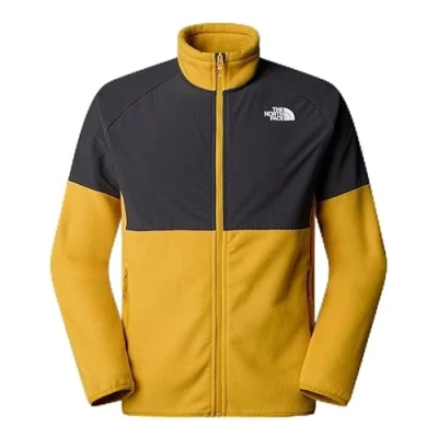 Image of The North Face Glacier Heavyweight FULL ZIP Fleece jacket, Men&#039;s, Size: XS, Turmeric/asphalt grey/black