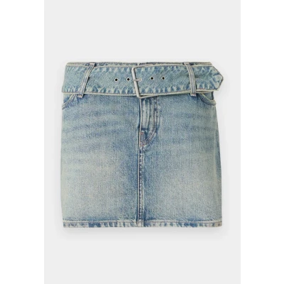 Image of HUGO Gamini Denim skirt, Women&#039;s, Size: XS, Bright blue