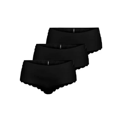 Image of ONLY Onlchloe 3 PACK Briefs, Women&#039;s, Size: XL, Black