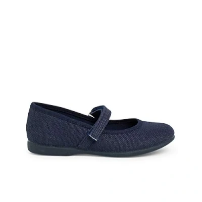 Image of Pisamonas Ankle strap ballet pumps for kids, Size: 4.5K/5K, Azul marino Textile/synthetics