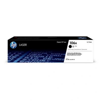 Image of HP 106A Black original toner cartridge (W1106A) for Laser 107, MFP 135, 137