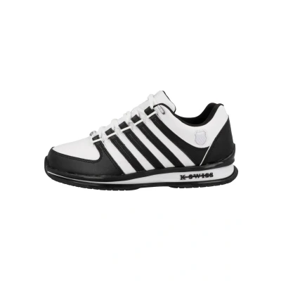 Image of K SWISS Trainers, Men&#039;s, Size: 8, White/white/black Leather