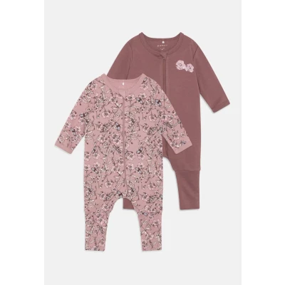 Image of Name it Nbfnightsuit ZIP Flower 2 PACK Pyjamas for kids, Size: 0 1m, Grape shake