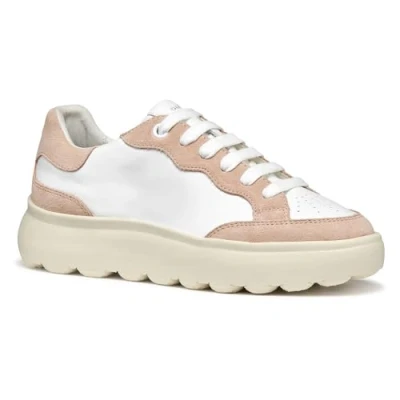 Image of Geox Spherica Trainers, Women&#039;s, Size: 5, White/nude Leather