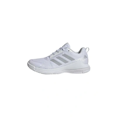 Image of adidas Performance Novaflight 2 Basketball shoes, Women&#039;s, Size: 65, cloud white silver metallic shoes