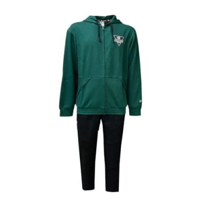 Image of Champion Modern Sport FULL ZIP Hooded Tracksuit, Men&#039;s, Size: XL, Green/black