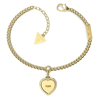 Image of Guess Heart Bracelet goldcoloured, Women&#039;s, Size: Large, Gold coloured