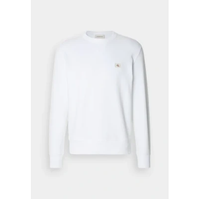 Image of Calvin Klein Jeans Label CREW NECK Sweatshirt, Men&#039;s, Size: XXL, Bright white