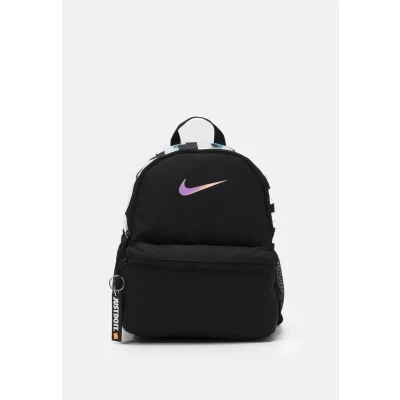 Image of Nike Unisex Children&#039;s Y Nk Brsla Jdi Mini Bkpk Backpack, Black/Black/Hloslv, 11 L, Sports