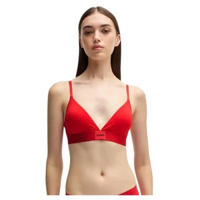 Image of HUGO Triangle red Label bra, Women&#039;s, Size: Medium, Bright