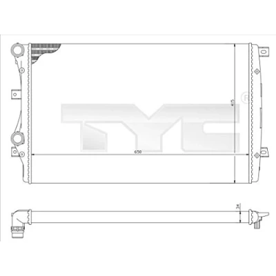 Image of Radiator, engine cooling TYC 737 0017 R