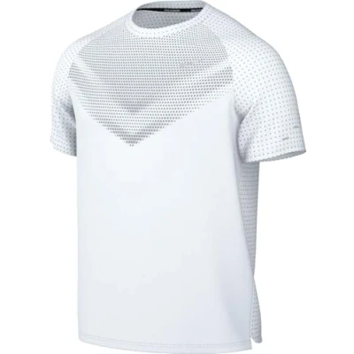 Image of Nike Performance Stride TOP Sports Tshirt, Men&#039;s, Size: Small, White/reflective silver